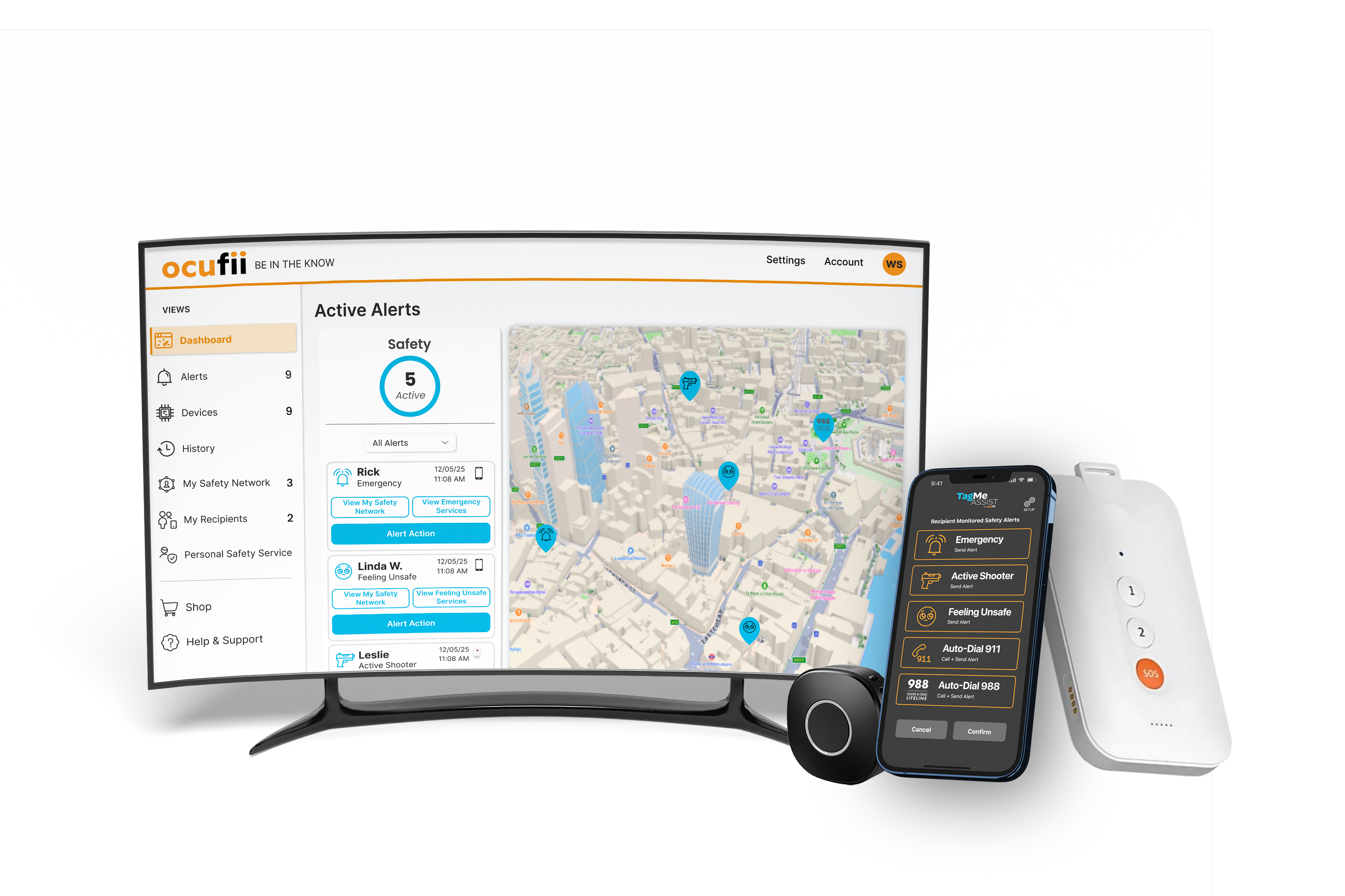 Dashboard and mobile app devices