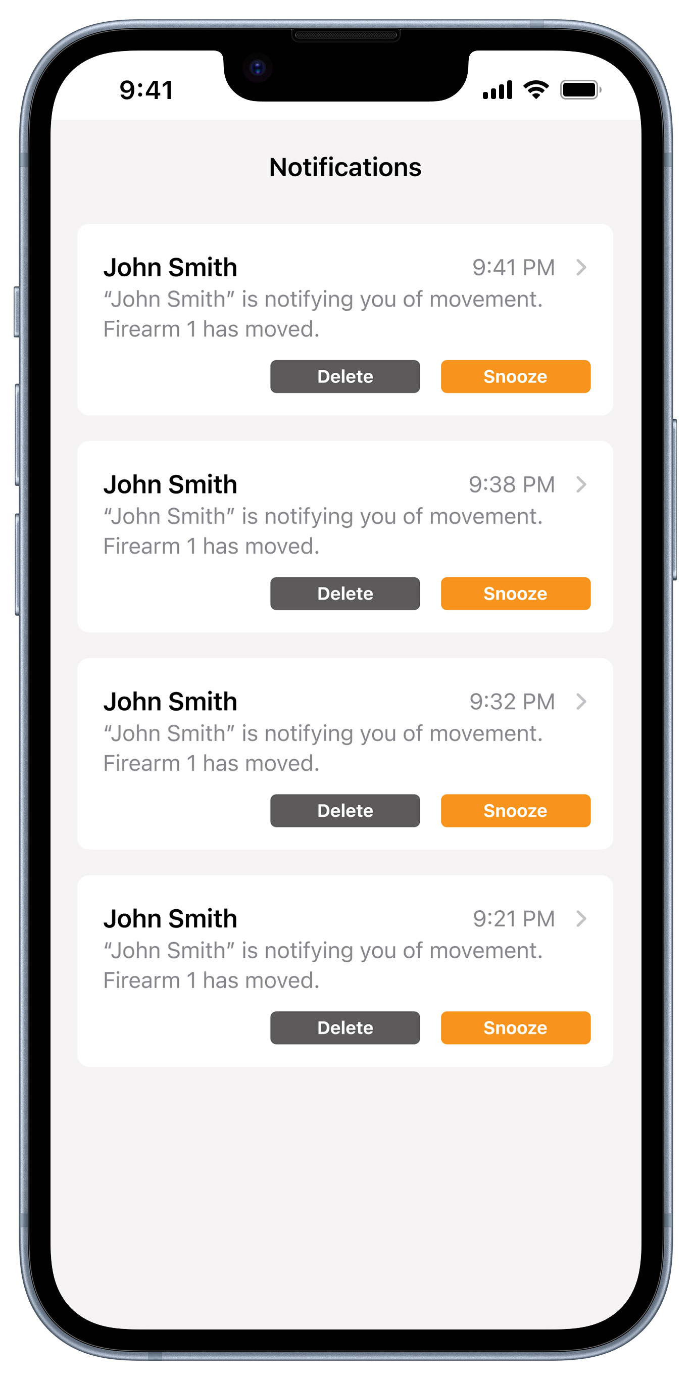 Main Notification Dashboard (Urgent Notifications)